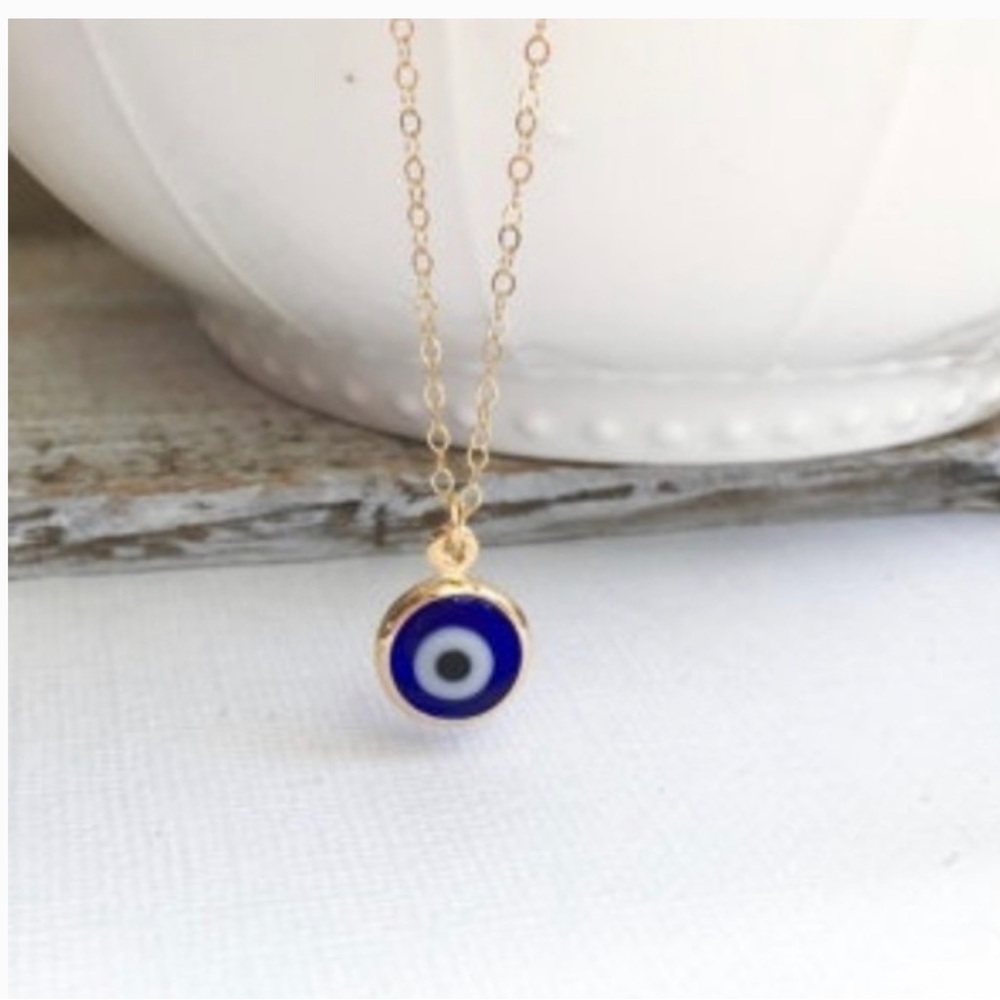 Blue Evil Eye 18K Necklace